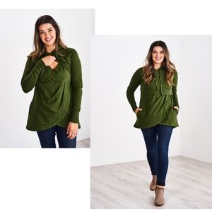 Latched Mama Green Nursing Hoodie